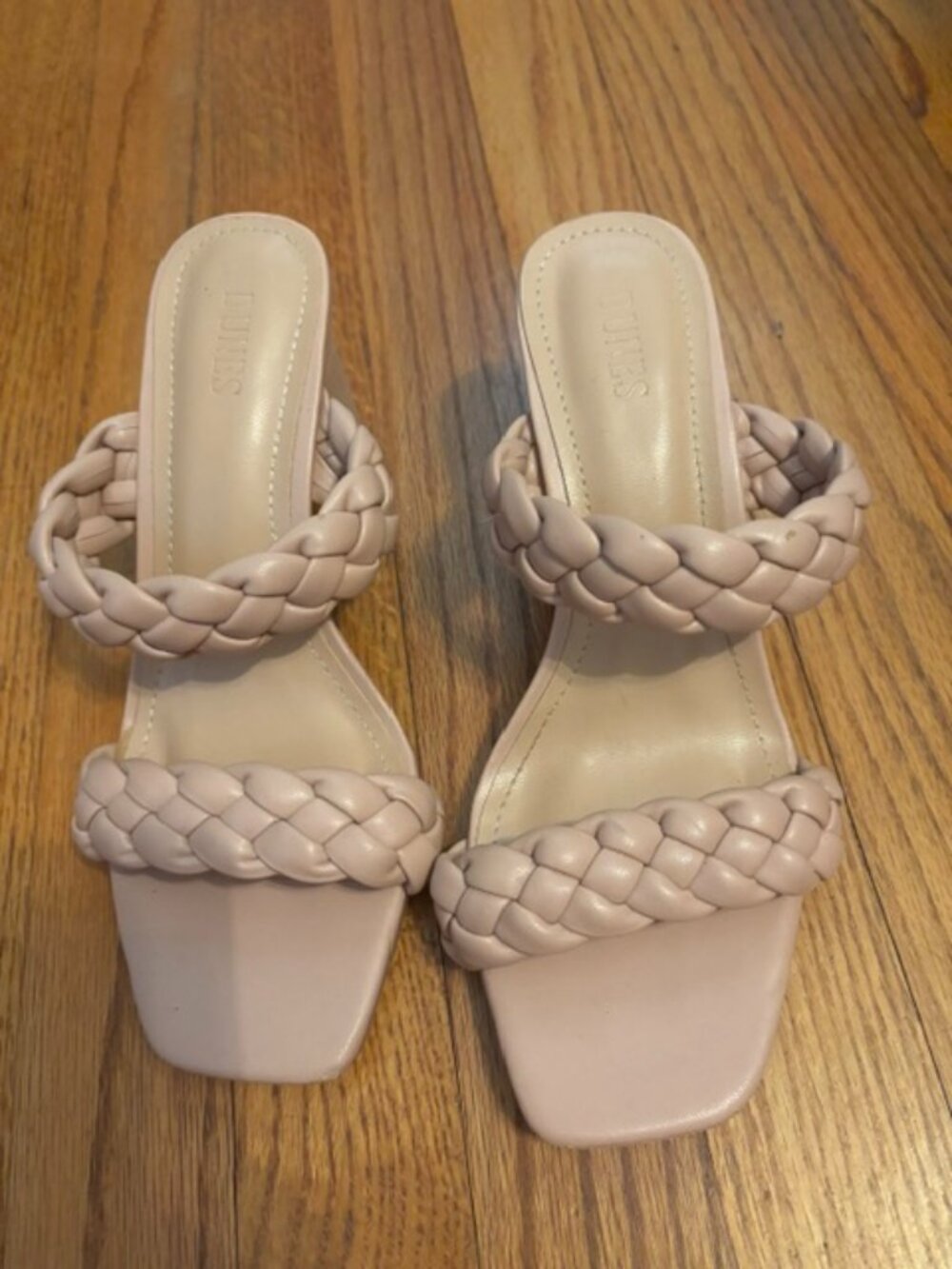 Dunnes light pink heeled sandals